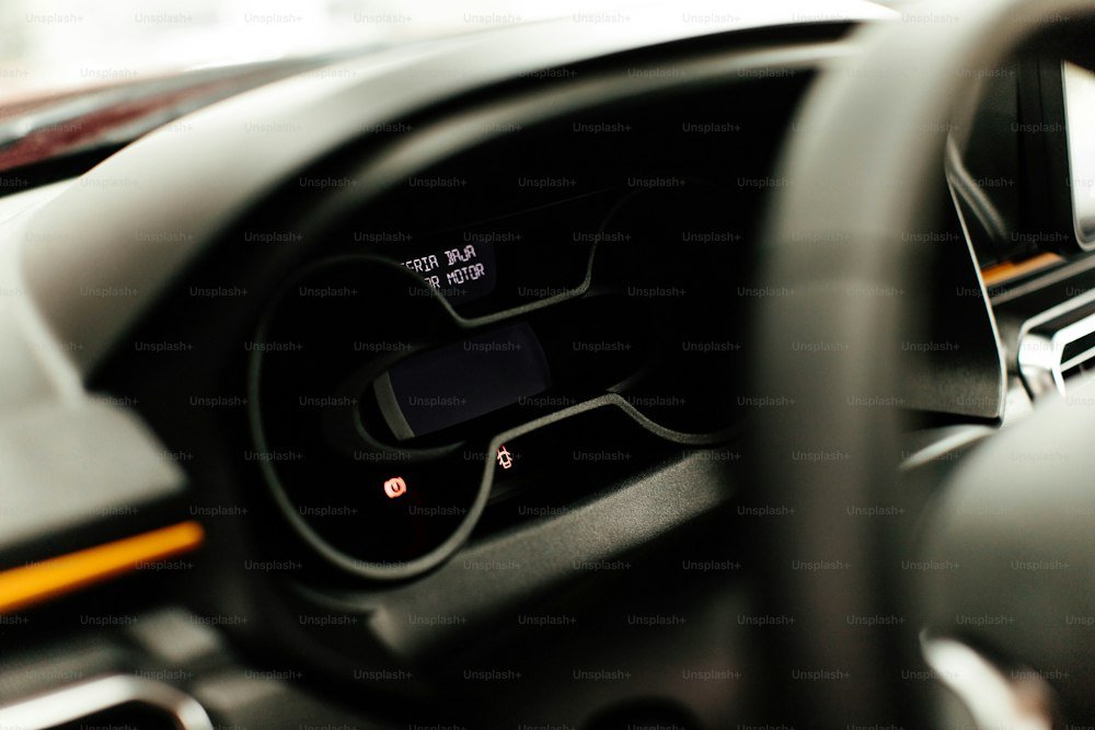 High-end modern vehicle touchscreen stereo receiver and dashboard